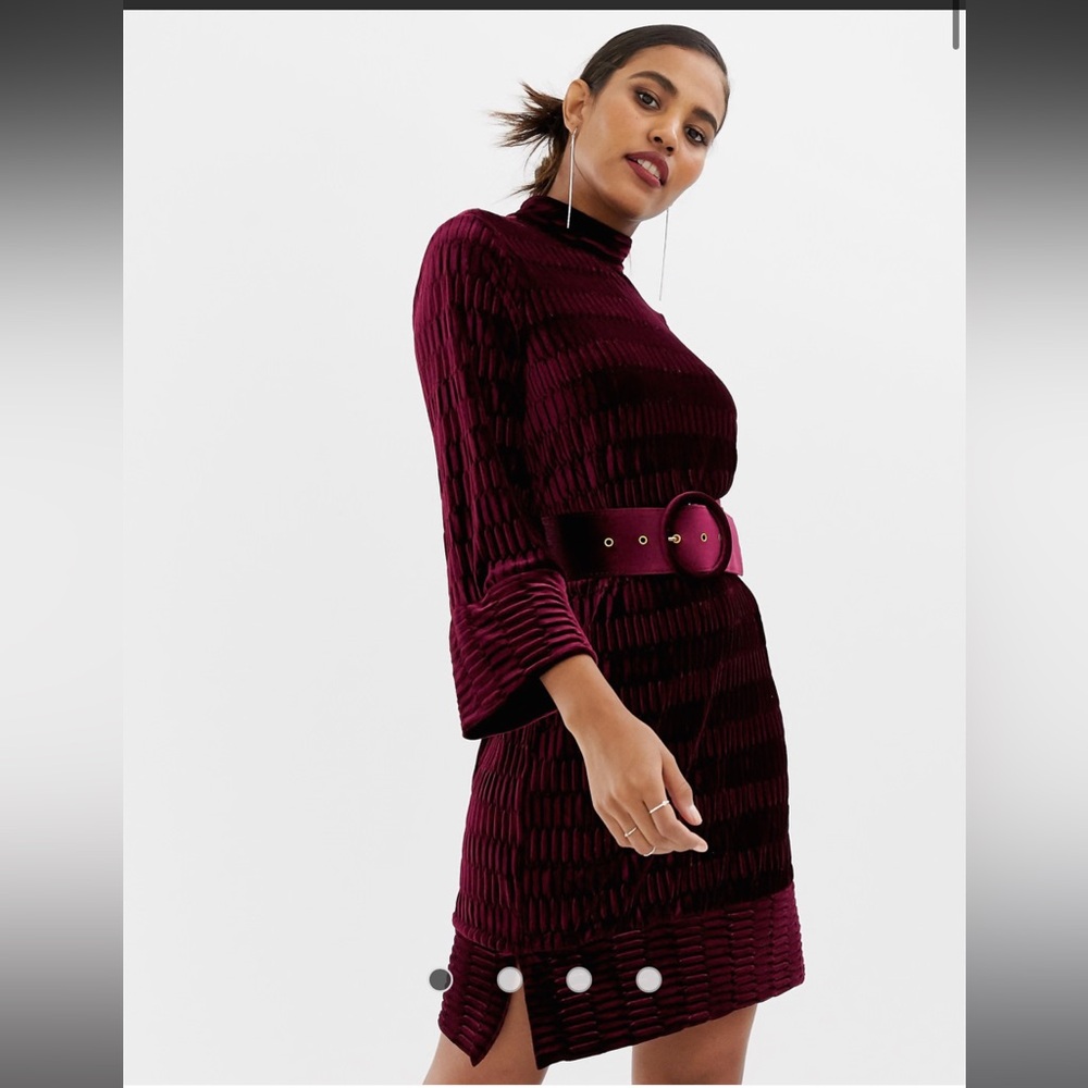 Y.A.S High Neck Velvet Dress